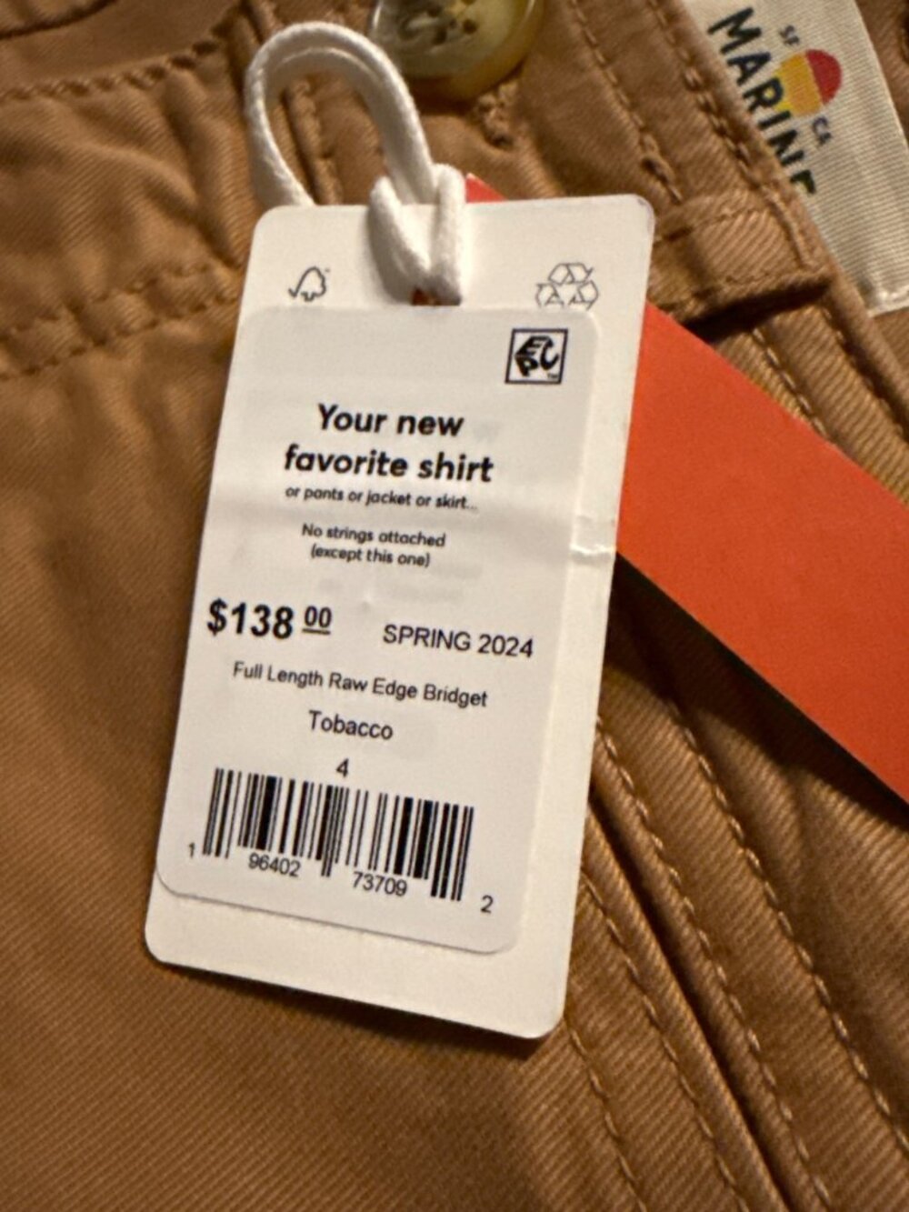 Marine Layer Bridget high-waisted wide-leg pants Women's Size 4 New with Tag - Picture 5 of 6